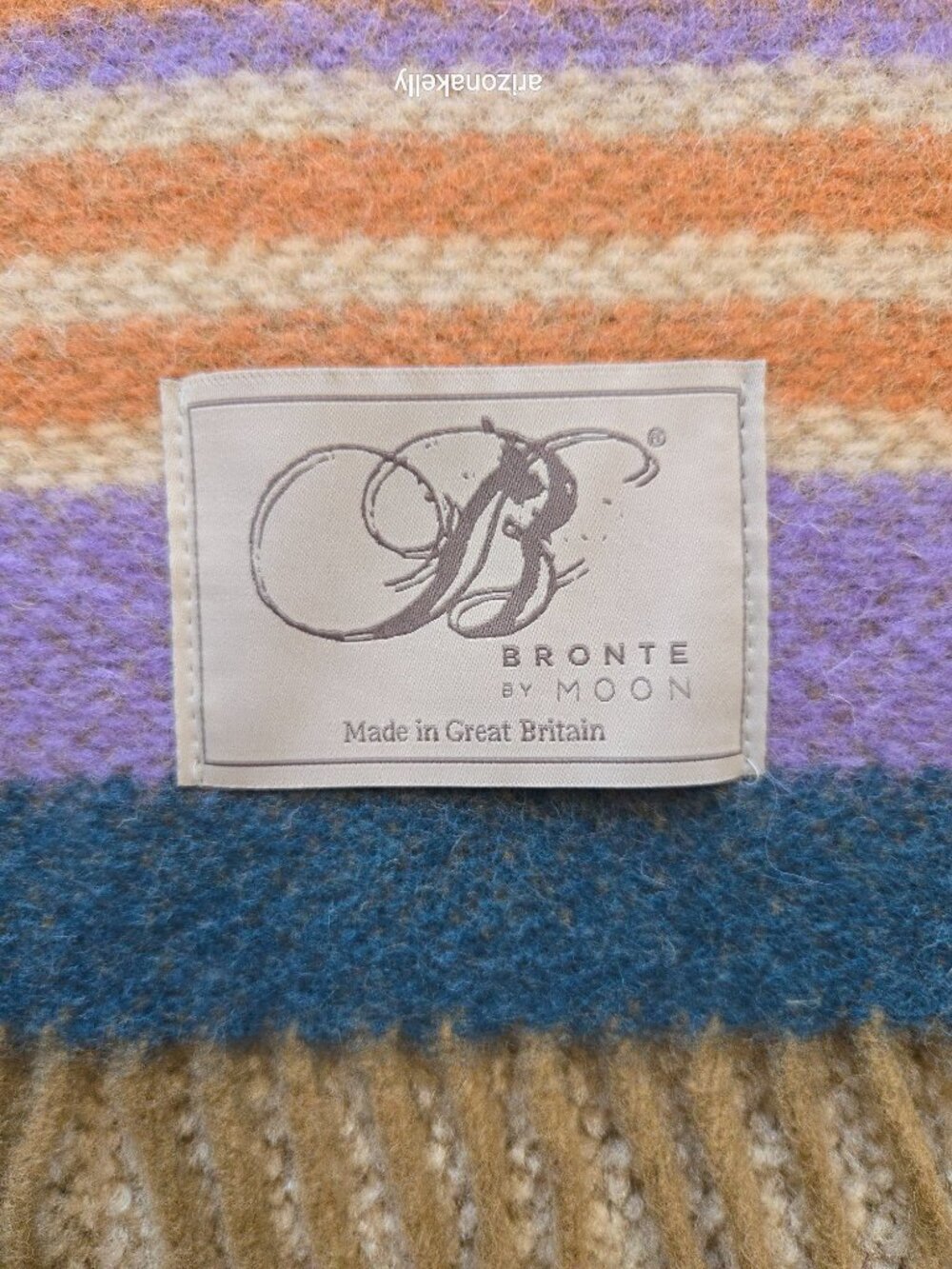 NWOT Bronte By Moon Lambswool Throw Stripe Abraham Moon England - Picture 2 of 11